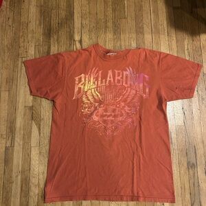 Billabong Orange Graphic Crest Tee